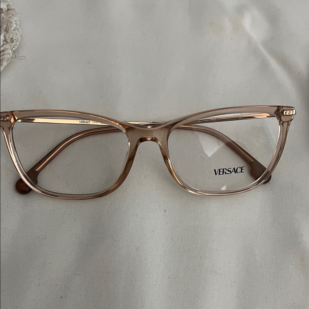 Versace Women's Elegant Beige Glasses
